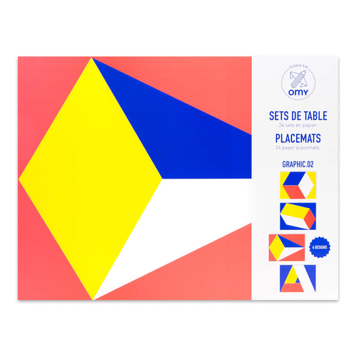 OMY 패턴 플레이스매트-컬러 SET08 by 공식수입원 (주)아이큐박스