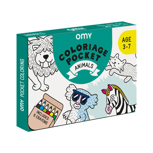 OMY 포켓 컬러링-애니멀즈(OMY-COLOK02) by 공식수입원 (주)아이큐박스