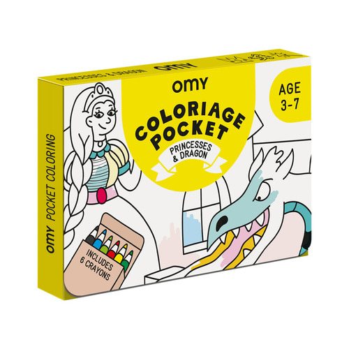 OMY 포켓 컬러링-프린세스&amp;드래곤(COLOK01) by 공식수입원 (주)아이큐박스