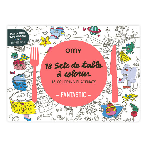 OMY 컬러링 플레이스매트-판타스틱(SET15) by 공식수입원 (주)아이큐박스